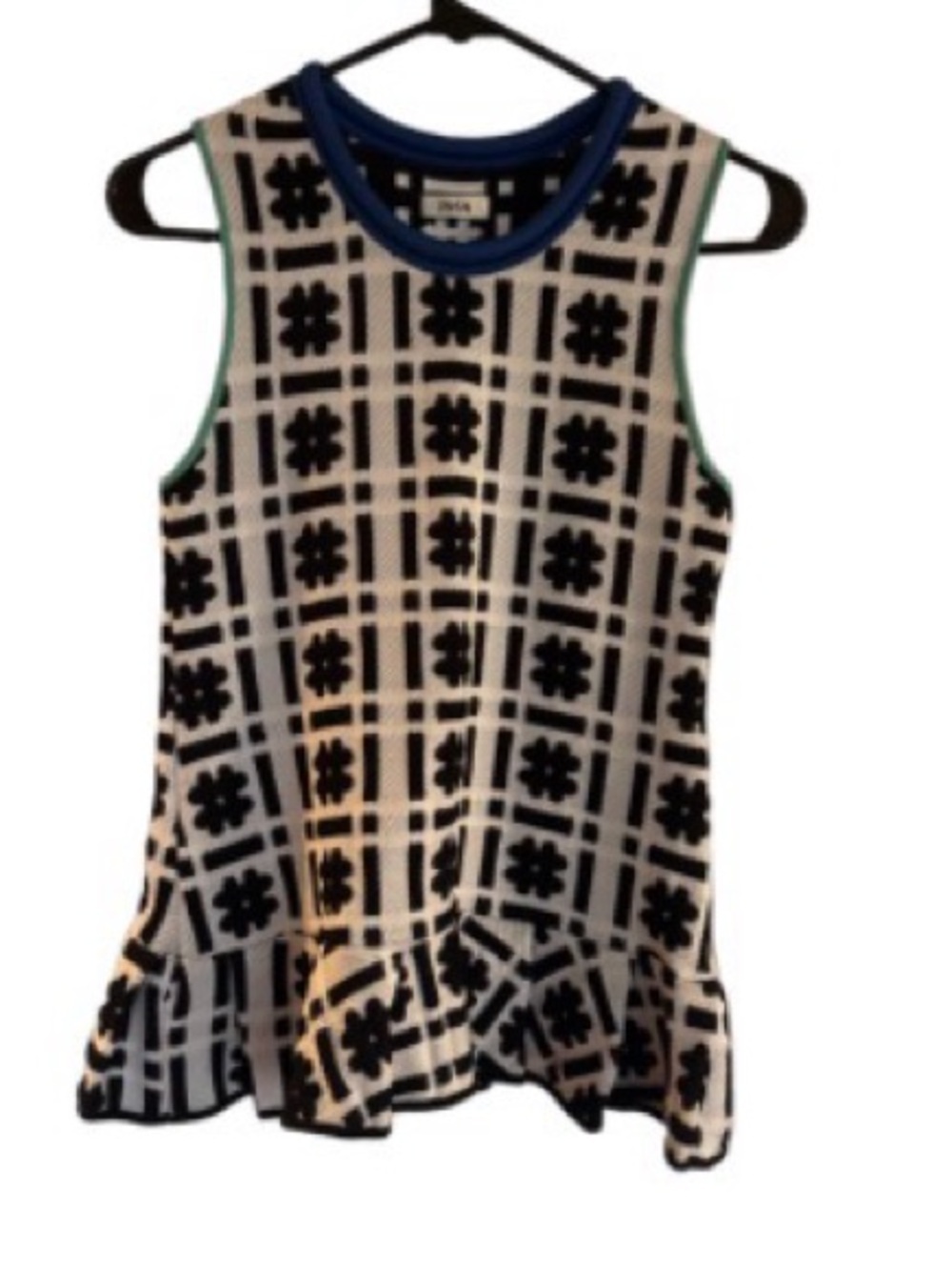 Issa floral pattern peplum tailored 
sweater